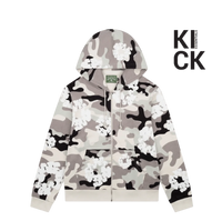 DENIM TEARS HOODIE 'ZIP-UP CAMO WHITE'