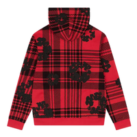 DENIM TEARS HOODIE 'ZIP-UP PLAID RED'