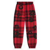 DENIM TEARS PANTS 'PLAID WREATH RED'