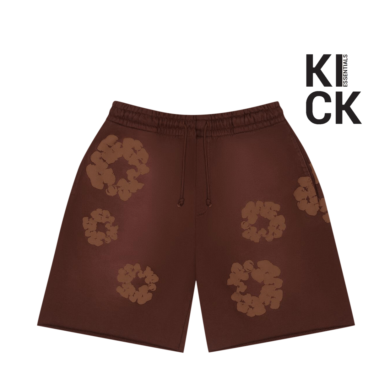 DENIM TEARS SHORT 'MONOCHROME WREATH BROWN'