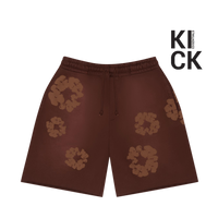 DENIM TEARS SHORT 'MONOCHROME WREATH BROWN'