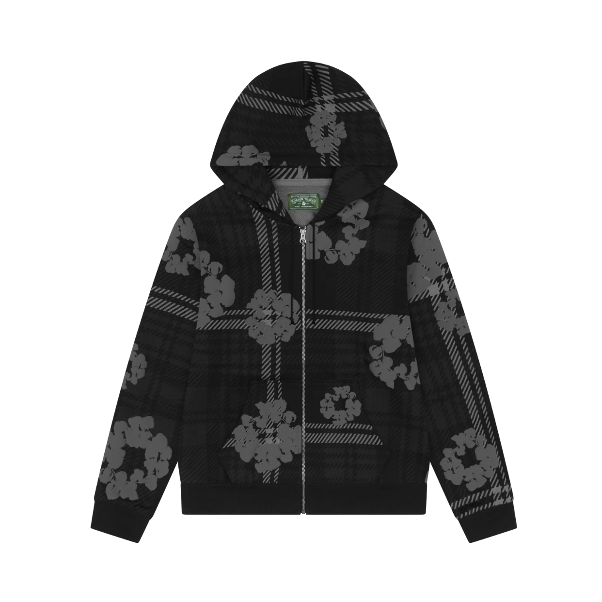 DENIM TEARS HOODIE 'ZIP-UP PLAID'