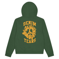 DENIM TEARS ZIP HOODIE 'UNIVERSITY GREEN'
