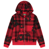 DENIM TEARS HOODIE 'ZIP-UP PLAID RED'