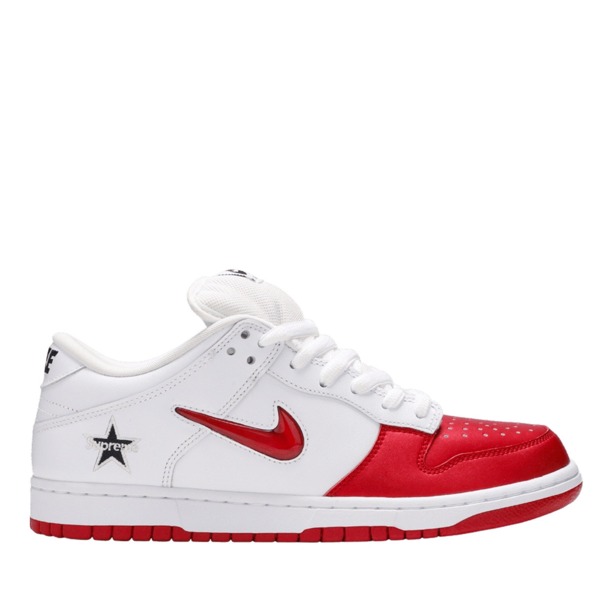 NIKE DUNK LOW 'SB SUPREME WHITE RED JEWEL'