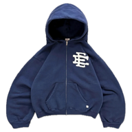ERIC EMANUEL ZIP HOODIE 'AKIMBO FADED NAVY'