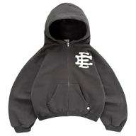 ERIC EMANUEL ZIP HOODIE 'AKIMBO FADED CHARCOAL'