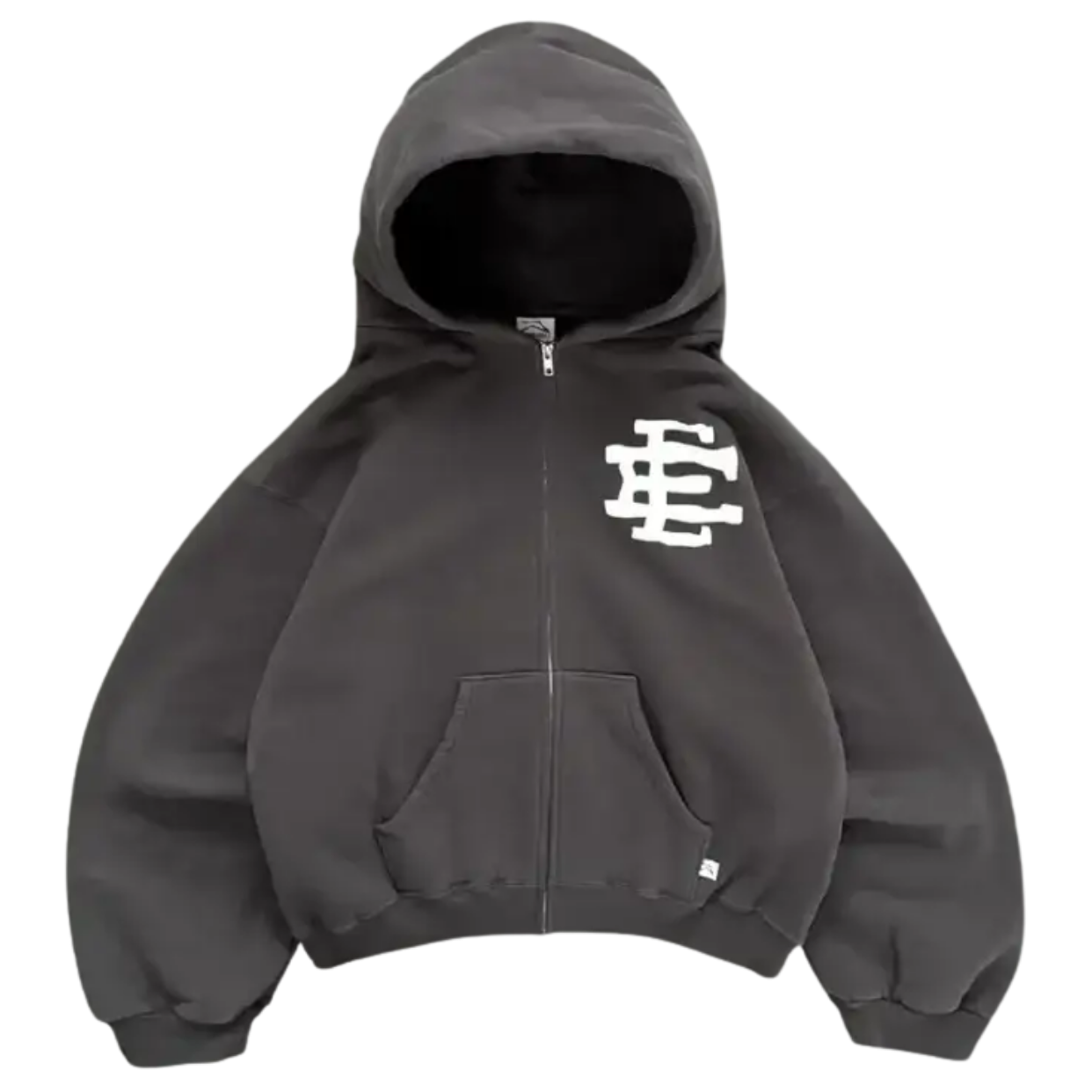 ERIC EMANUEL ZIP HOODIE 'AKIMBO FADED CHARCOAL'