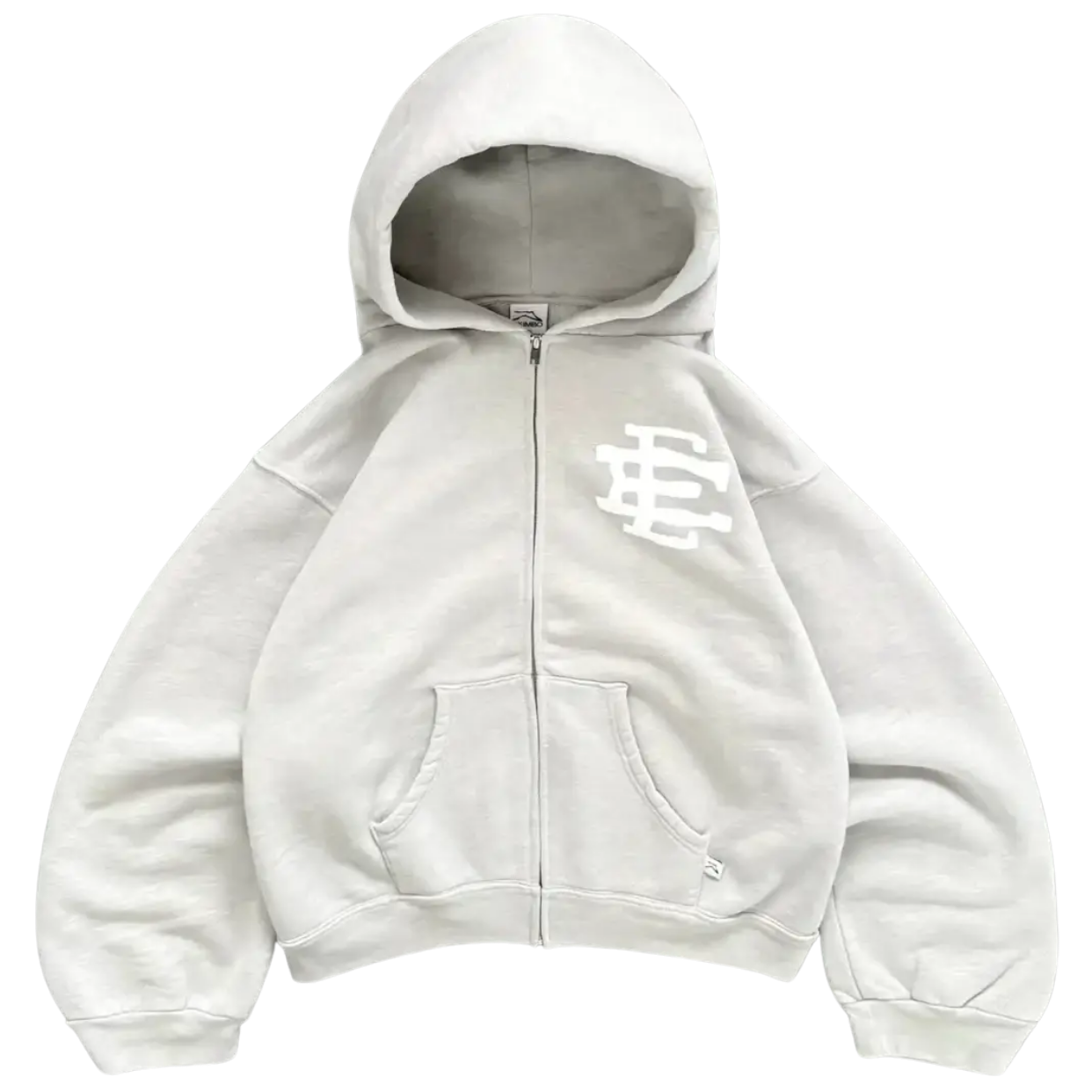 ERIC EMANUEL ZIP HOODIE 'AKIMBO FADED HEATHER GREY'