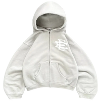 ERIC EMANUEL ZIP HOODIE 'AKIMBO FADED HEATHER GREY'