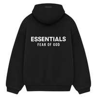 ESSENTIALS HOODIE 'FLEECE FW24 BLACK'