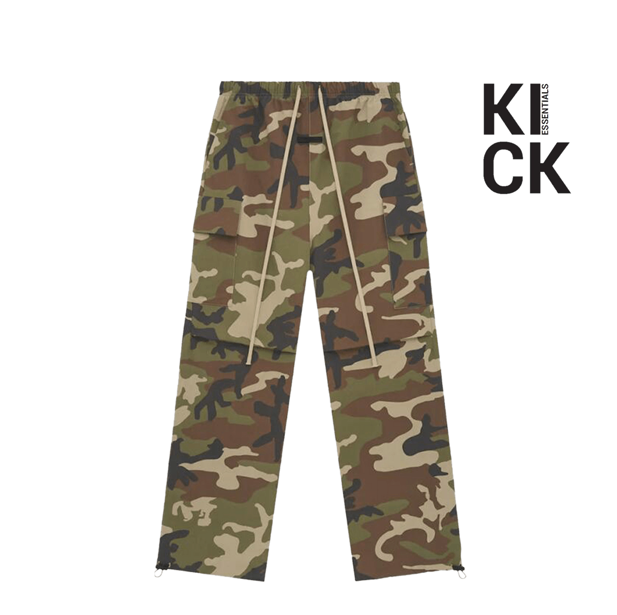 ESSENTIALS PANTS 'WOODLAND CAMO'