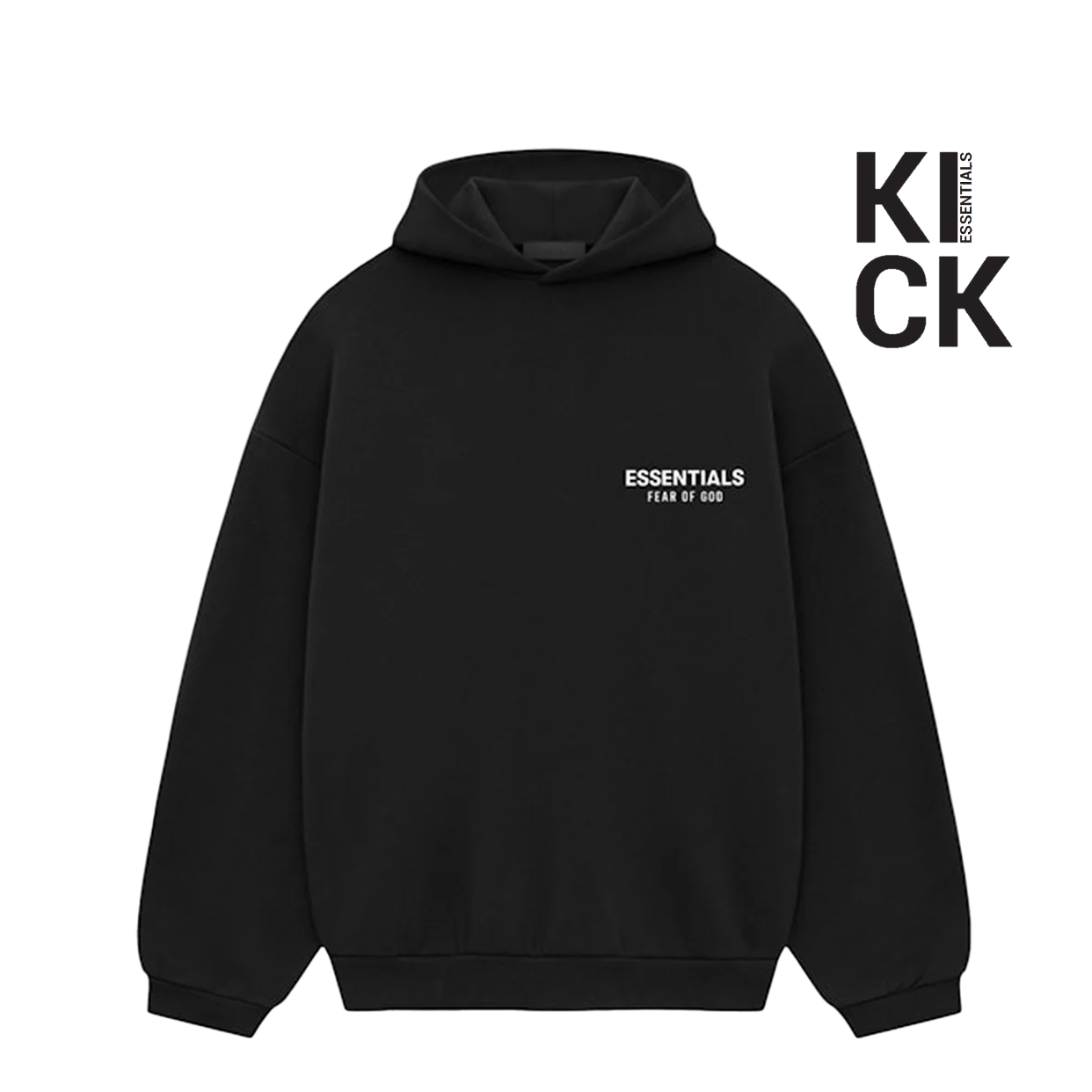 ESSENTIALS HOODIE 'FLEECE FW24 BLACK'