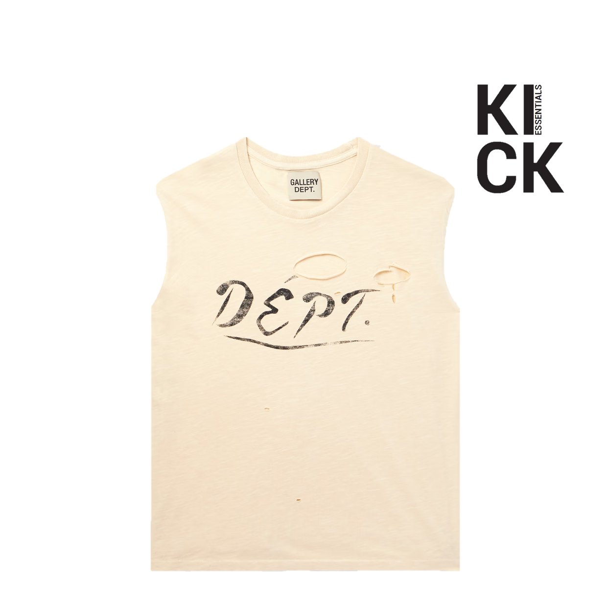GALLERY TANK 'CROPPED BEIGE'