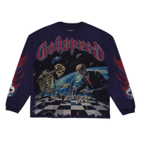 GODSPEED LONGSLEEVE 'CHECKMATE NAVY'