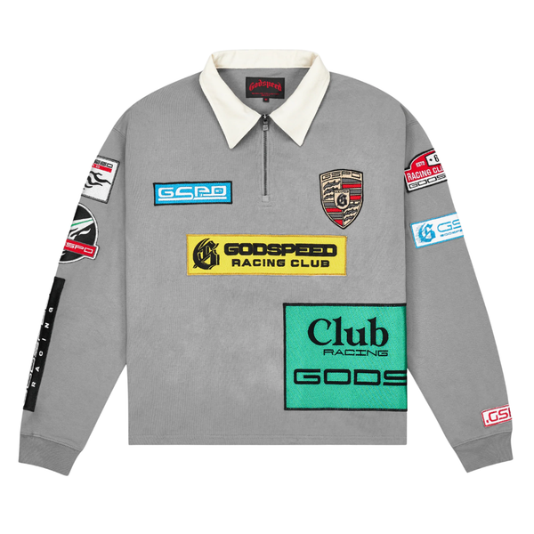 GODSPEED POLO 'QUARTER-ZIP GRC GREY'
