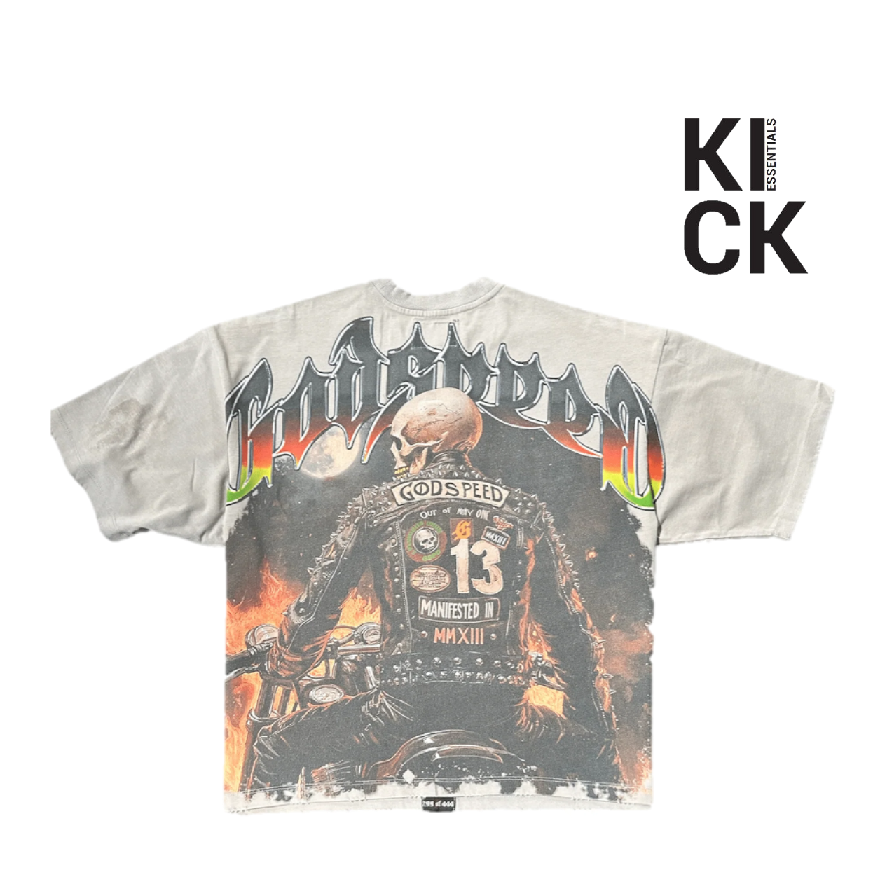 GODSPEED TEE 'BIKER NATION STONE'