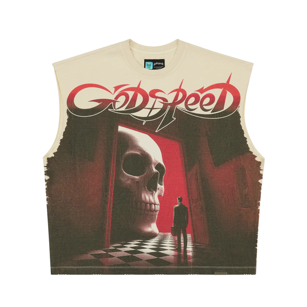 GODSPEED TEE 'SLEEVELESS FATES DOORSTEP BONE'
