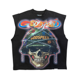 GODSPEED TEE 'SLEEVELESS BADGES OF HONOR BLACK'