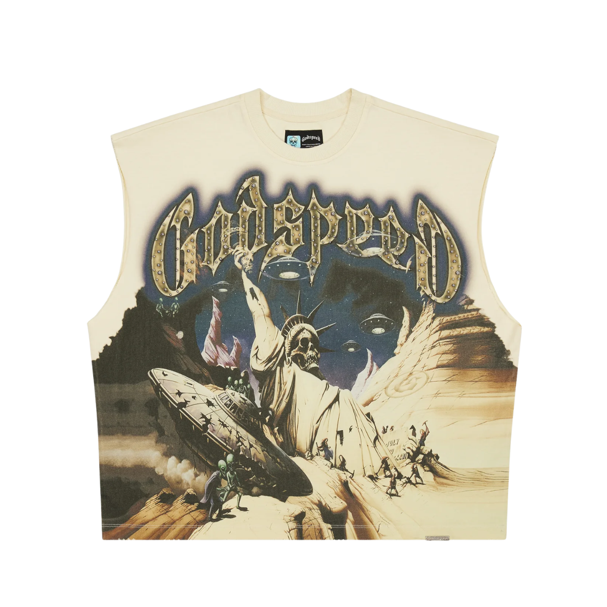 GODSPEED TEE 'SLEEVELESS THE LANDING BONE'