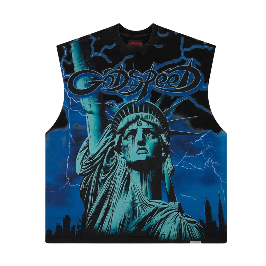 GODSPEED TEE 'SLEEVELESS VOLTAGE BLUE'