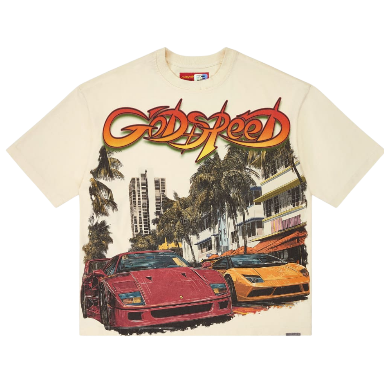 GODSPEED TEE 'SOUTH BEACH DRIVE BONE'