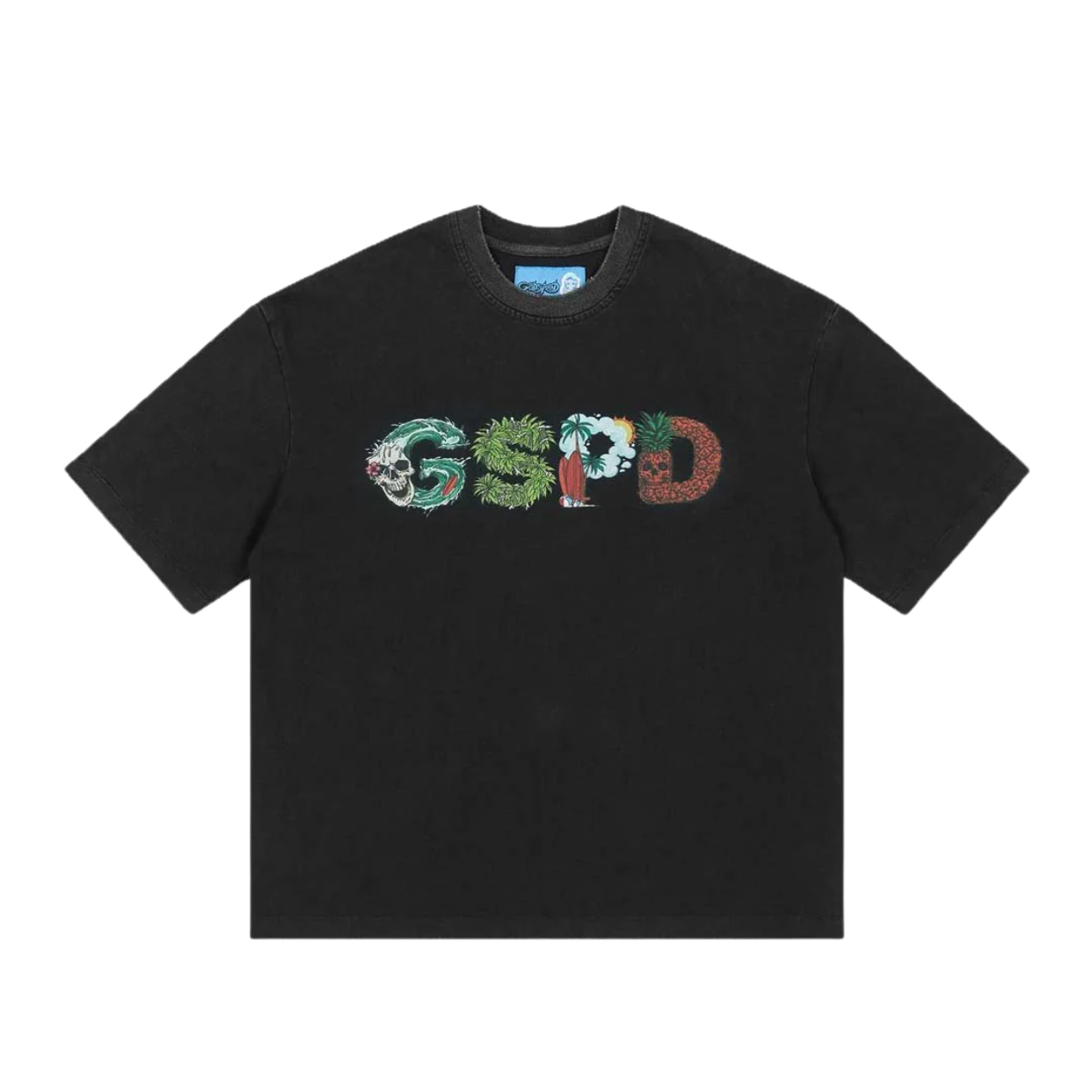 GODSPEED TEE 'SURFS UP BLACK'