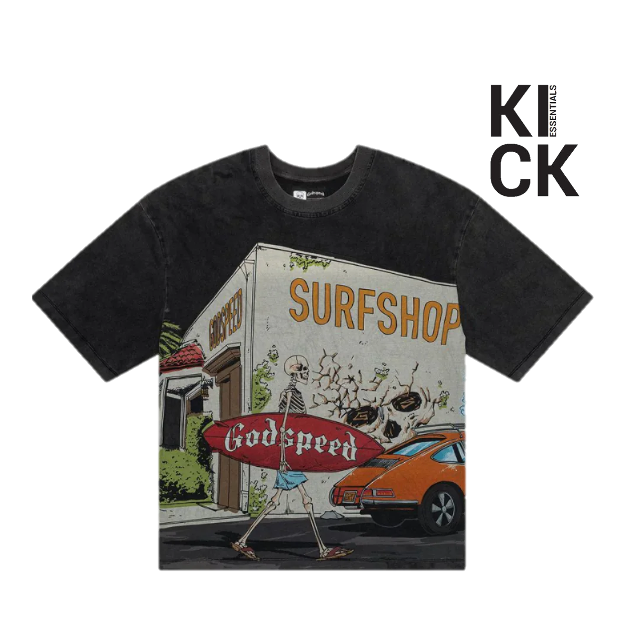 GODSPEED TEE 'SURF SHOP GREY WASH'