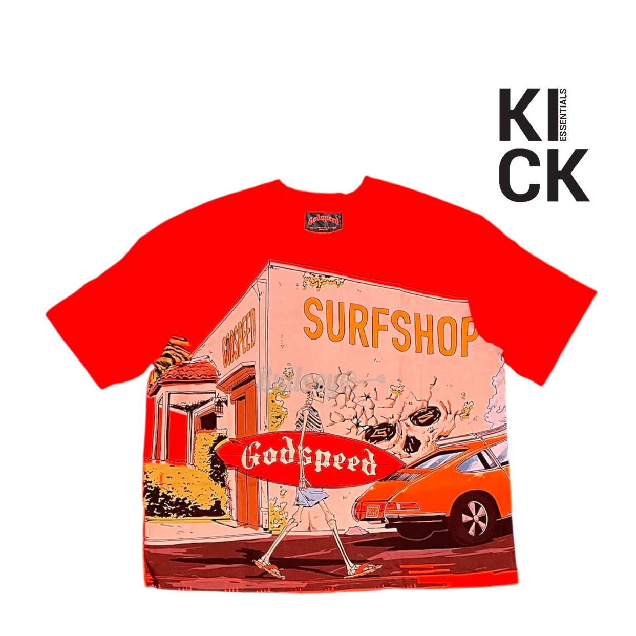 GODSPEED TEE 'SURF SHOP RED'
