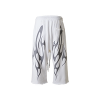 HELLSTAR SHORT 'TRIBAL FLAME 3/4 WHITE'