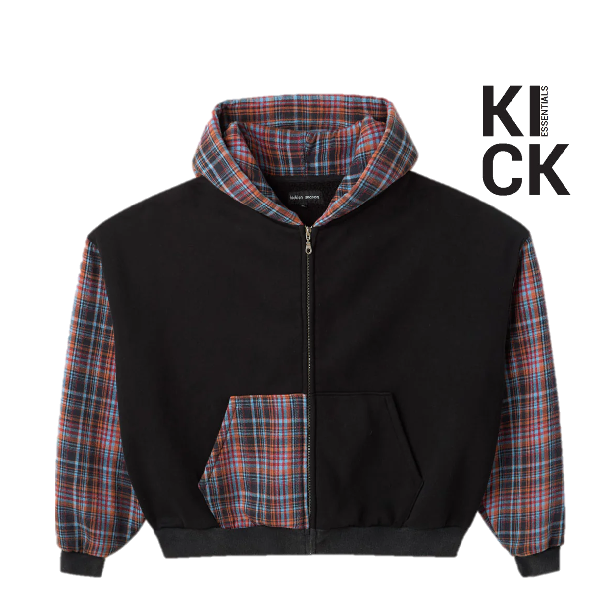 HIDDEN SEASON ZIP-UP 'PLAID POCKETS'