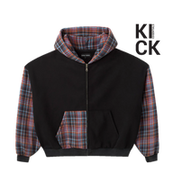 HIDDEN SEASON ZIP-UP 'PLAID POCKETS'