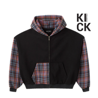 HIDDEN SEASON ZIP-UP 'PLAID POCKETS'