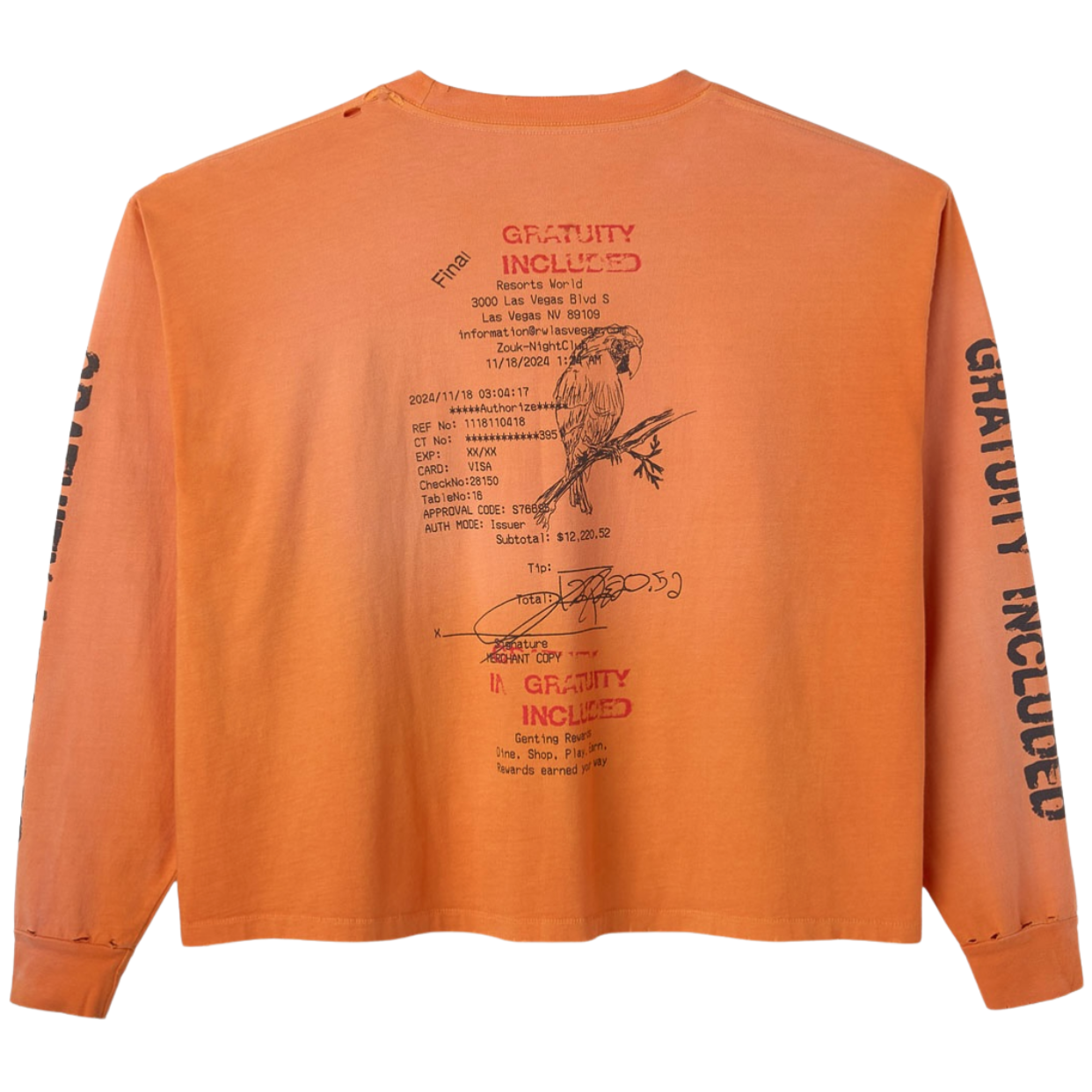 HMDDLA LONGSLEEVE 'WRINGER GRATUITY ADDED'