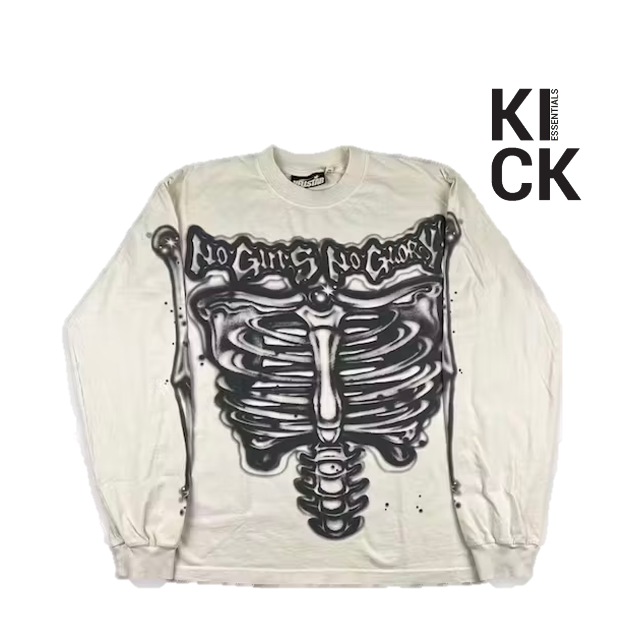 HELLSTAR LONGSLEEVE 'AIRBRUSHED BONES WHITE'