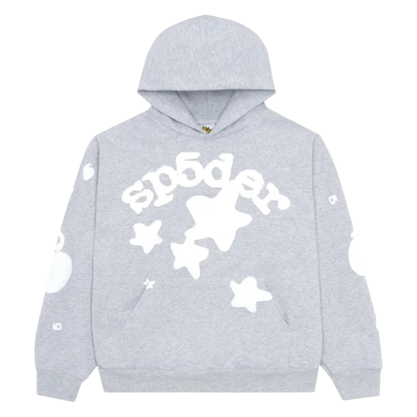 SP5DER HOODIE 'BELUGA V2 HEATHER GREY'