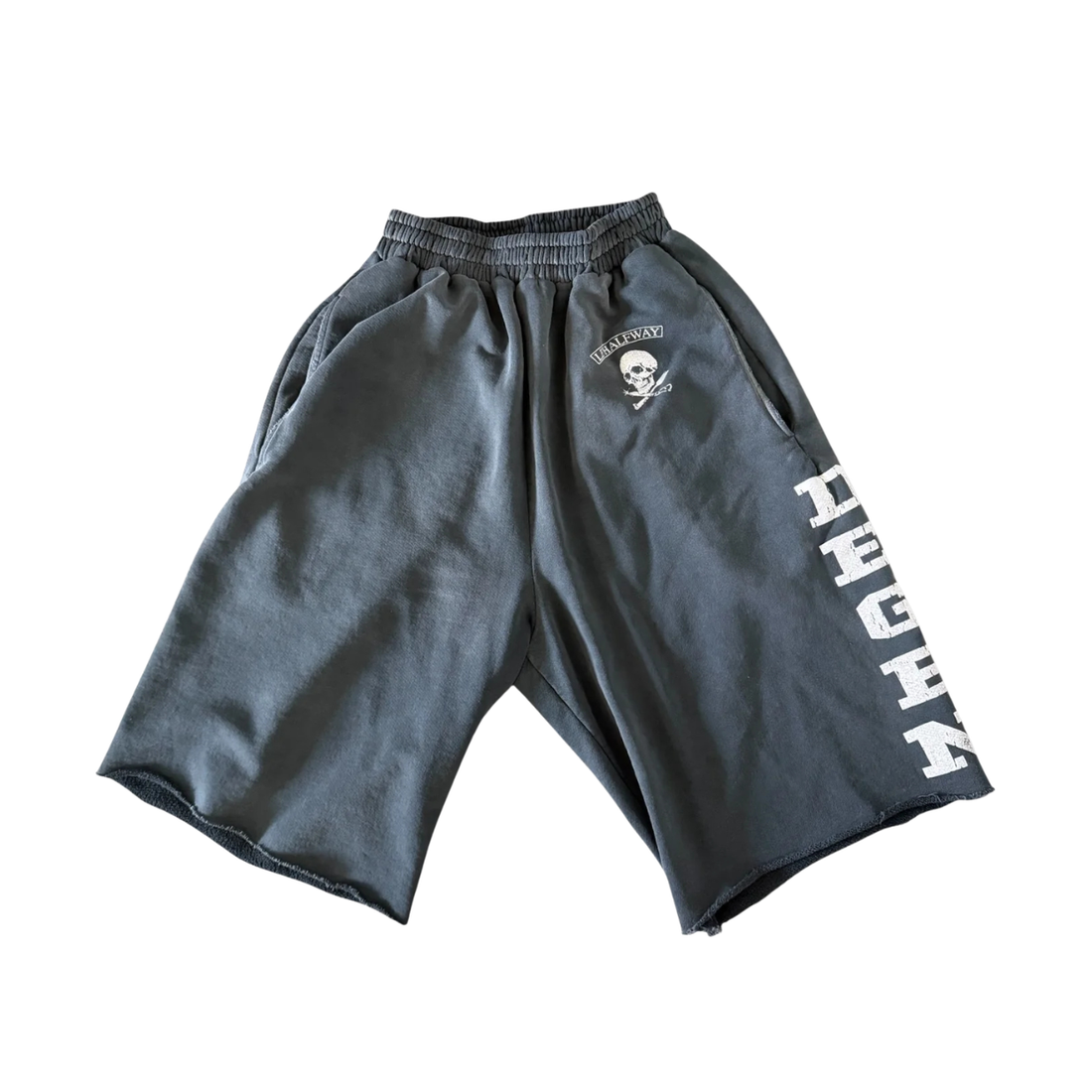 HALFWAY POINT SHORTS 'HEAVYWEIGHT DEGEN 3/4 FADED BLACK'