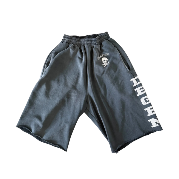 HALFWAY POINT SHORTS 'HEAVYWEIGHT DEGEN 3/4 FADED BLACK'