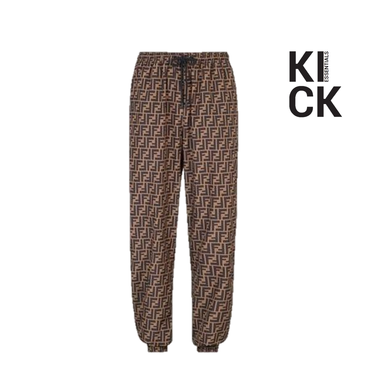 FENDI PANT 'CALLIGRAPHY PRINTED COCOA'