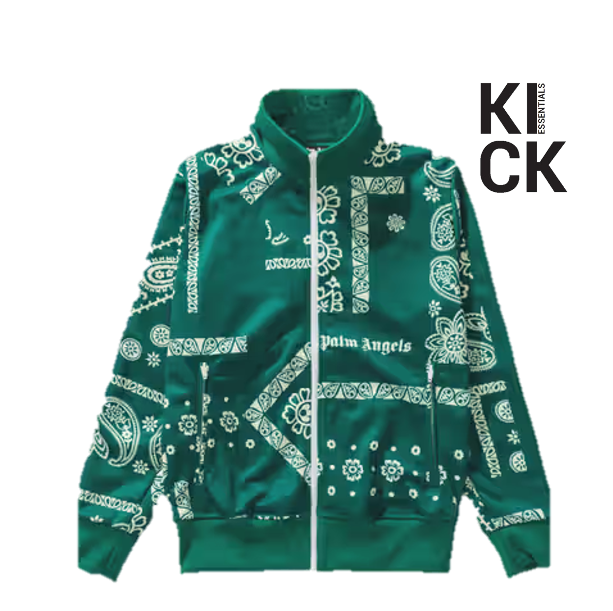 PALM ANGELS JACKET 'BANDANA TRACK GREEN'