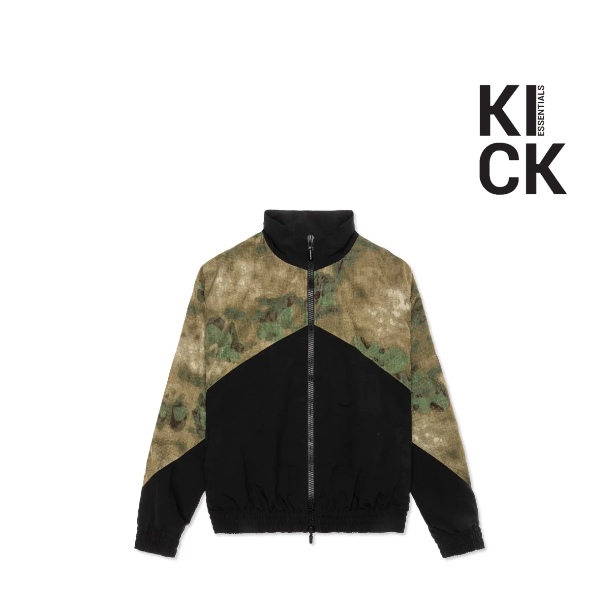 RHUDE JACKET 'CAMO FLIGHT LOGO GREEN ZIP UP WINDBREAKER'