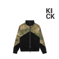 RHUDE JACKET 'CAMO FLIGHT LOGO GREEN ZIP UP WINDBREAKER'