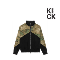 RHUDE JACKET 'CAMO FLIGHT LOGO GREEN ZIP UP WINDBREAKER'