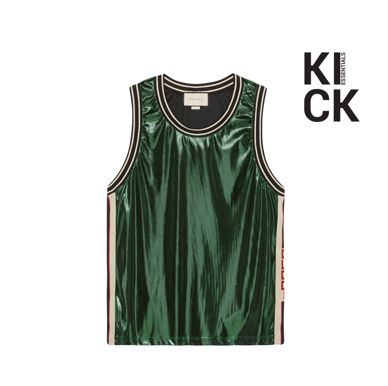 GUCCI TANK 'GREEN LAMINATED JERSEY'