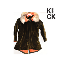 MONCLER COAT 'TADORNE VELVET DOWN WITH GENUINE FOX'