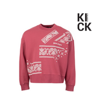 PALM ANGELS SWEATSHIRT 'BANDANA PRINT CREWNECK BURGUNDY'