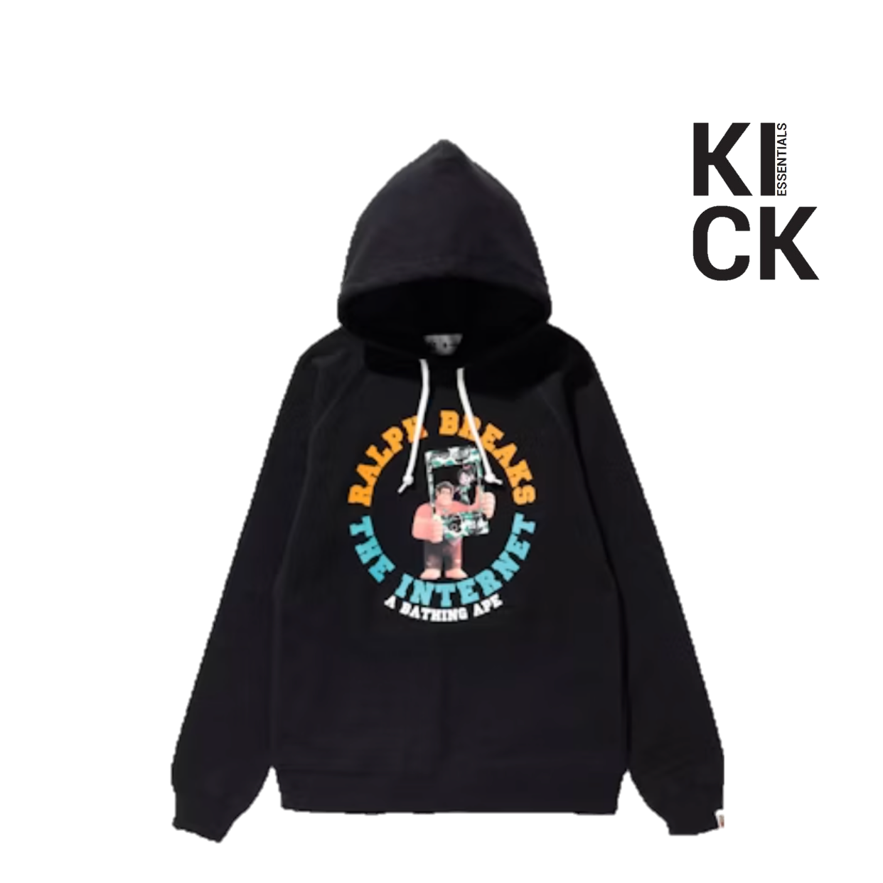 BAPE HOODIE 'AND RALPH BREAKS THE INTERNET PULLOVER BLACK'