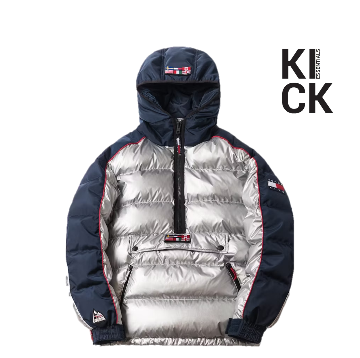 KITH HOODIE 'TOMMY HILFIGER EXPEDITION PUFFER SILVER'