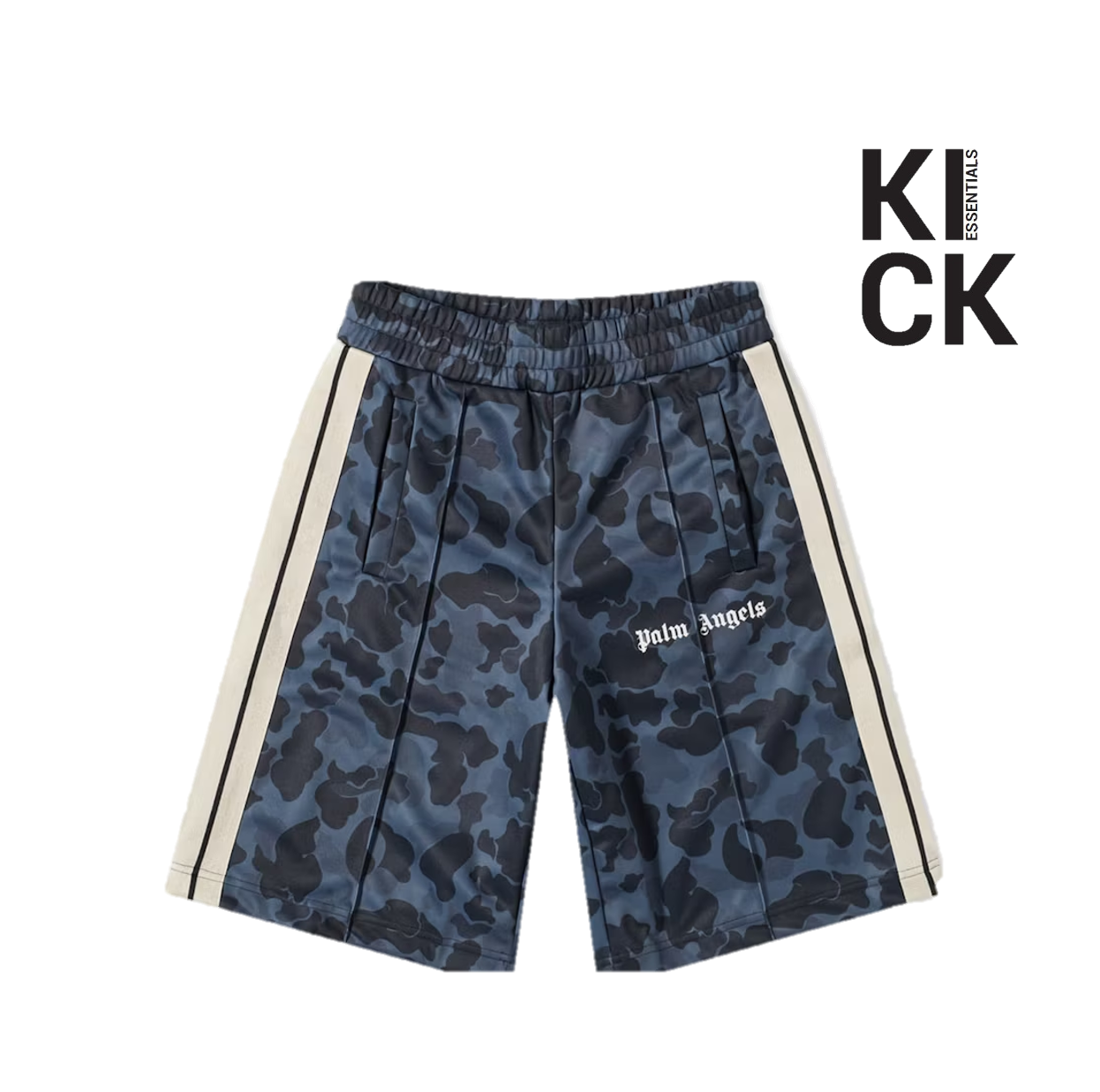 PALM ANGELS SHORT 'NIGHT CAMO TRACK BLUE BLACK'