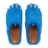 Bravest Studios Blue Bear Claw mules — top view of pair